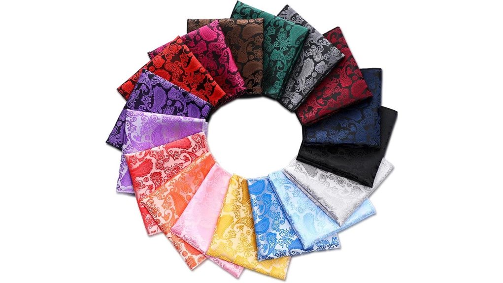 geyoga 17 pack paisley pocket squares