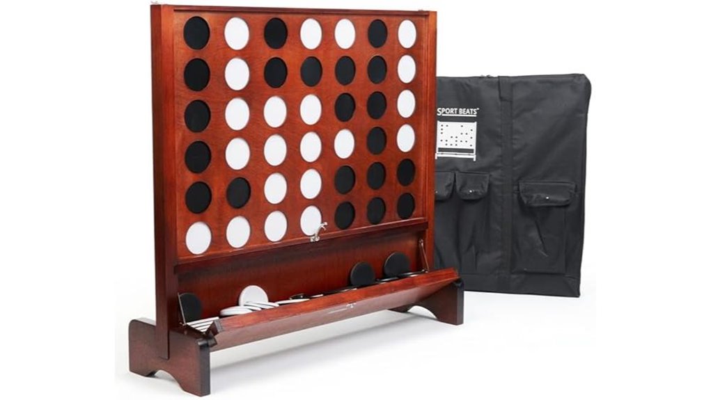 giant wooden connect four case