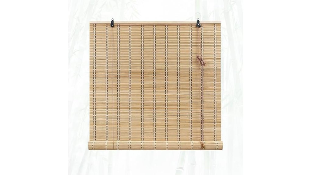 glimer bamboo blinds light filtering