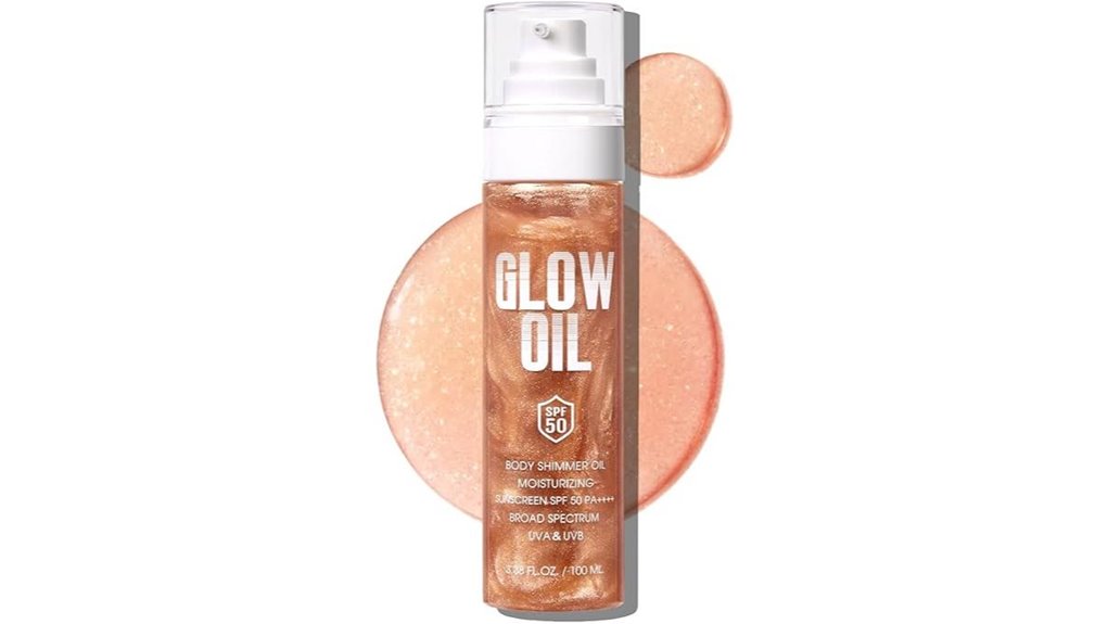 glitter bronze spf50 bodyoil