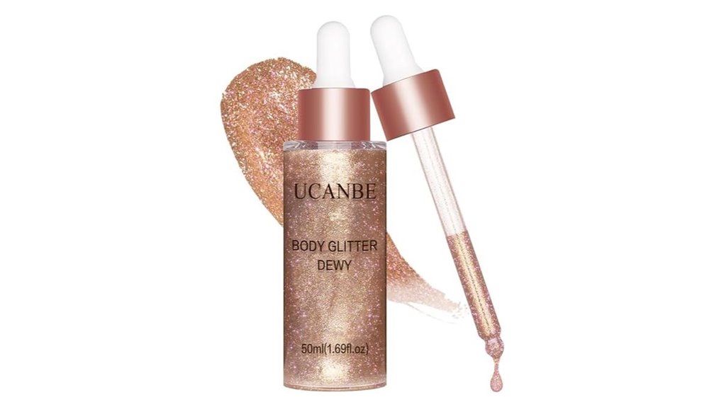 glittery rose gold body