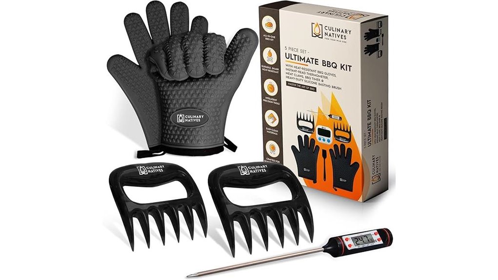 gloves claws thermometer set