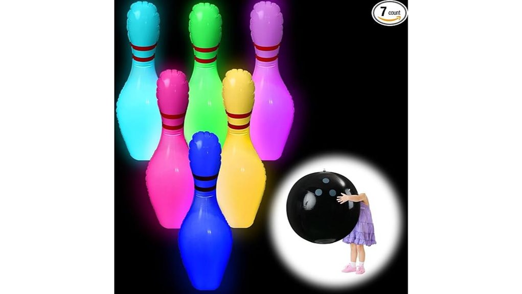 glow bowling inflatable set