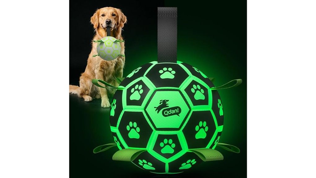 glowing strapped soccer ball