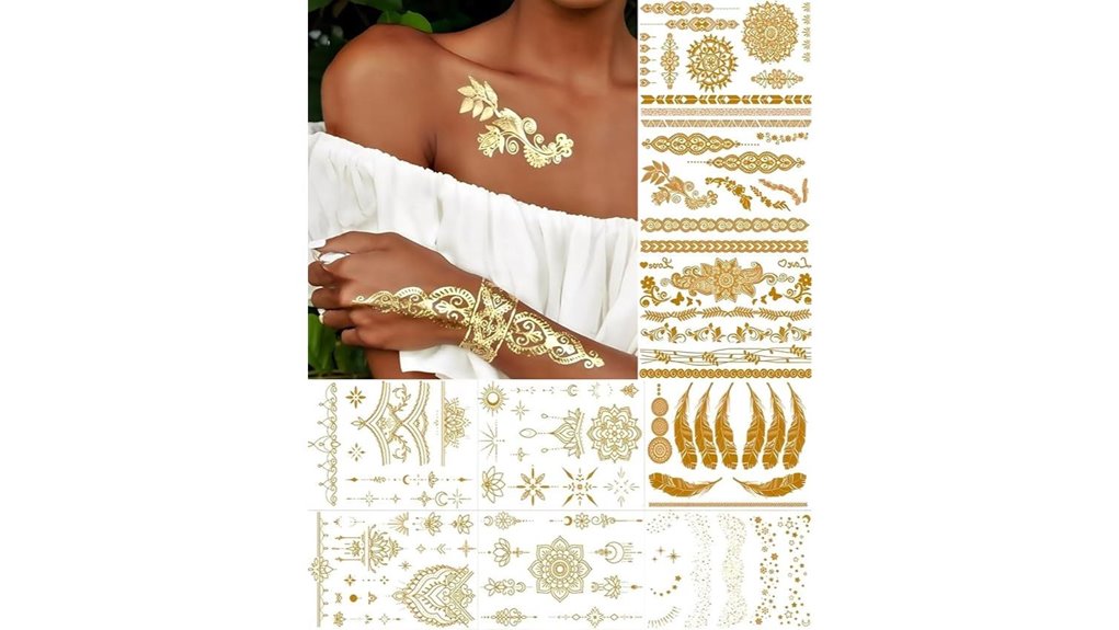gold feather mandala sheets