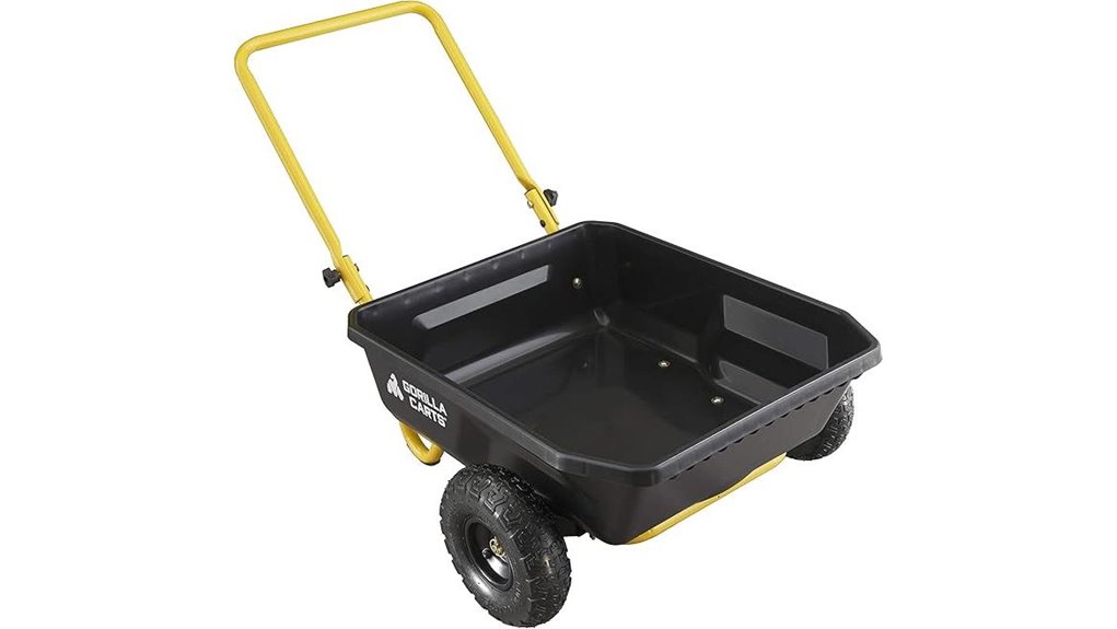 gorilla 2 wheel dump cart