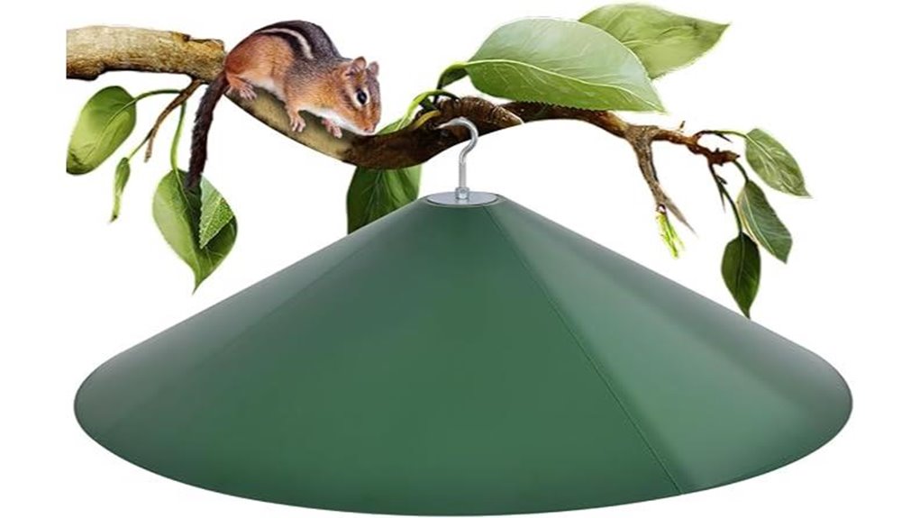 green 24 inch squirrel baffle