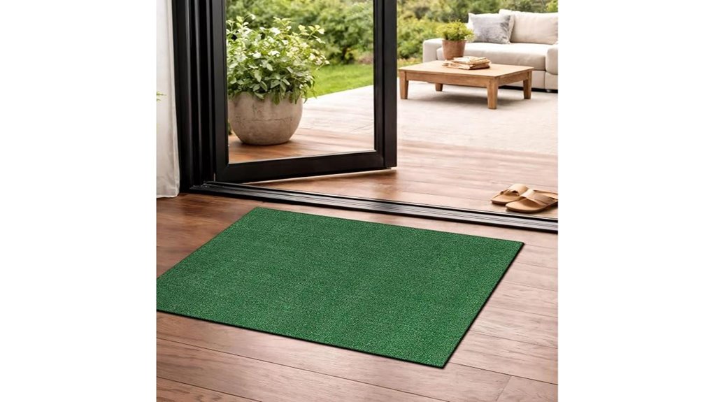 green 2x4 artificial rug
