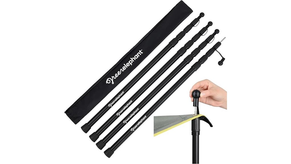 green elephant telescoping four poles