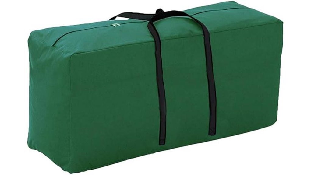 green patio cushion storage