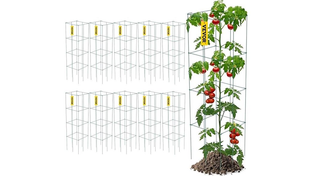 green pvc tomato towers