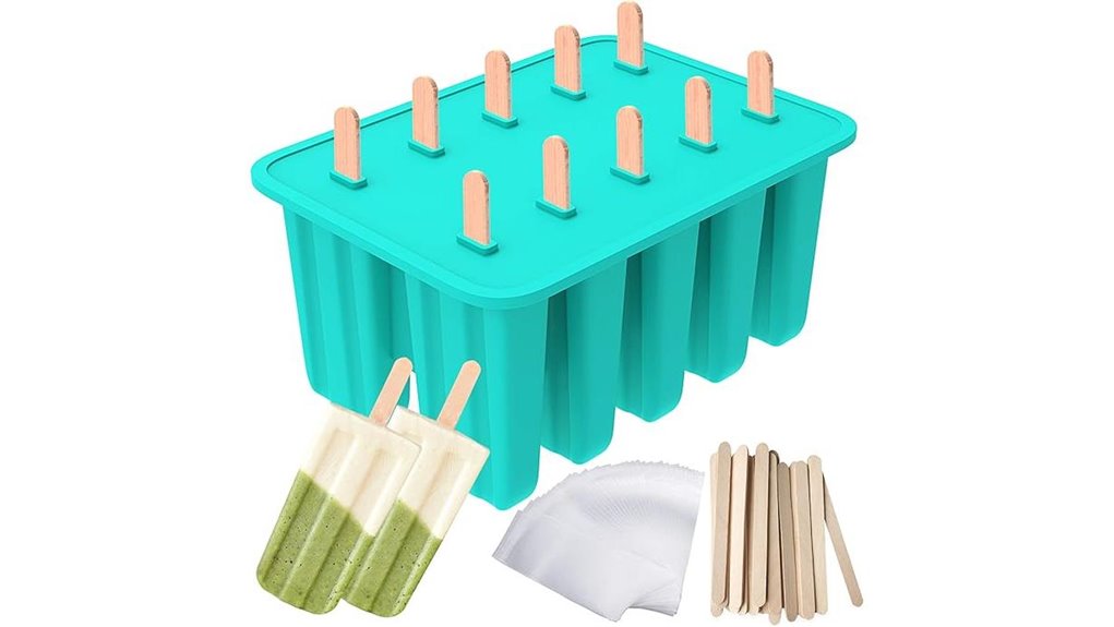 green silicone popsicle molds