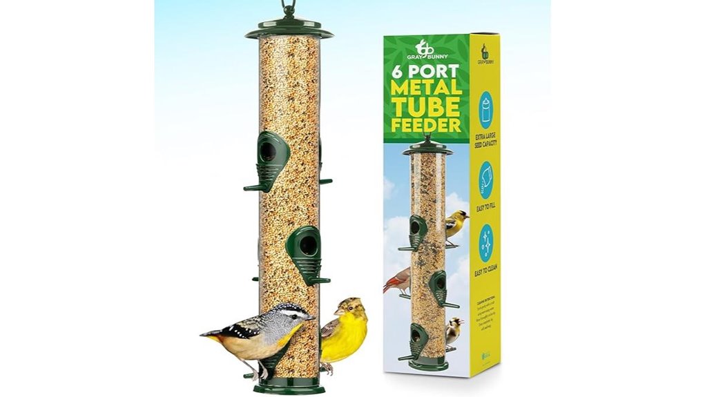 green squirrel proof weather feeder