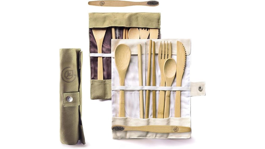 greenzla bamboo utensil set