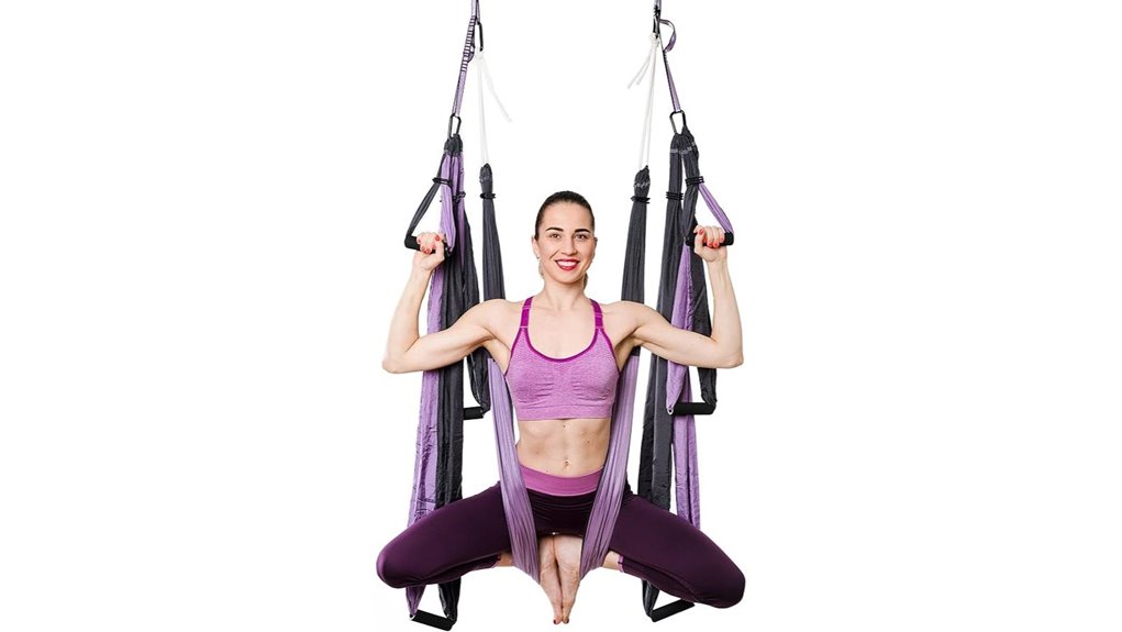 grey lilac aerial yoga swing