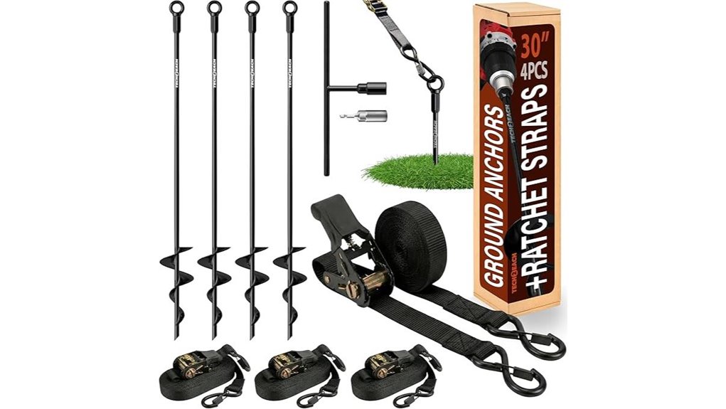 ground anchor kit straps