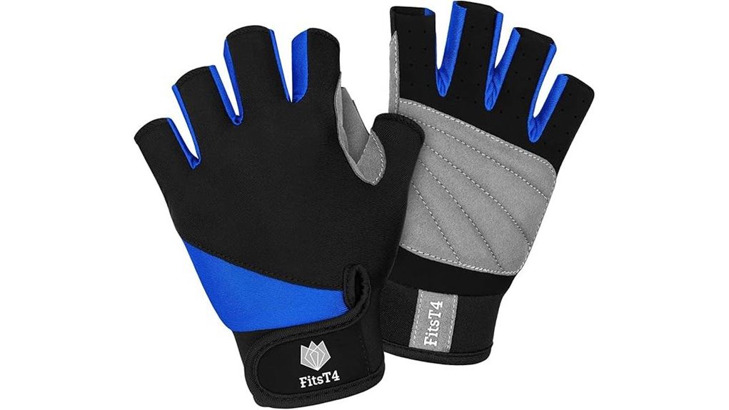 half finger padded sports gloves