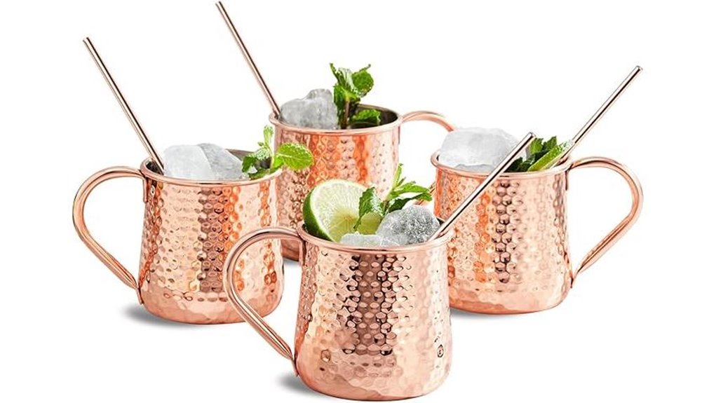 hammered copper mule mugs