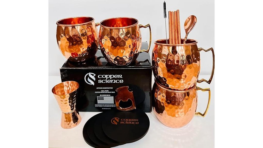 handcrafted copper mule mugs