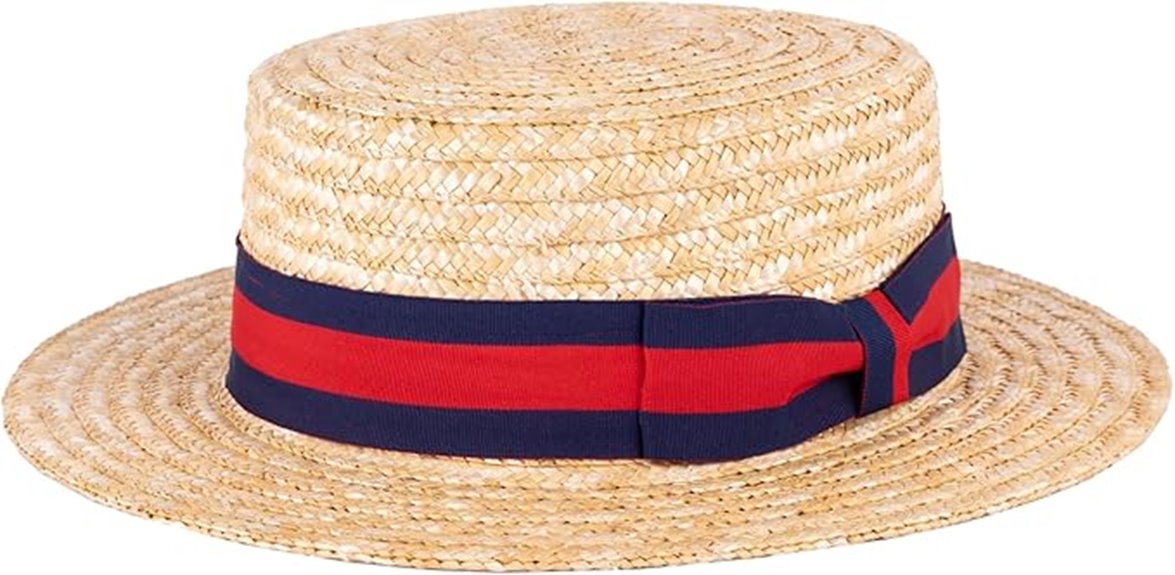 handmade natural straw boater