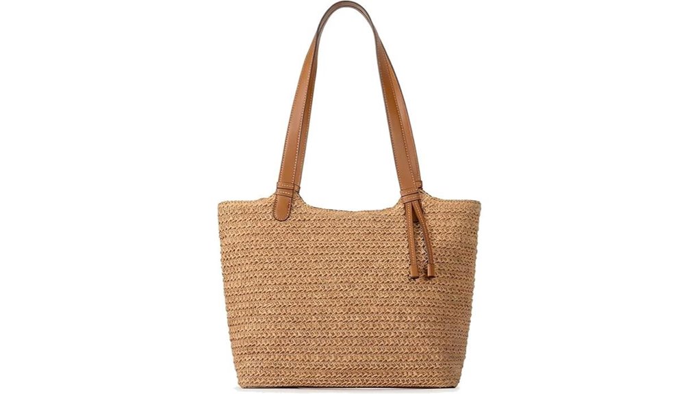handmade straw beach tote