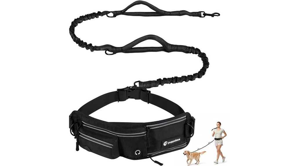 hands free dog leash waistpack