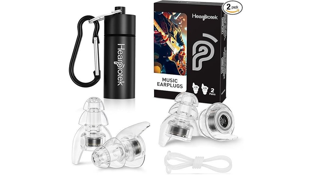 hearprotek reusable high fidelity earplugs