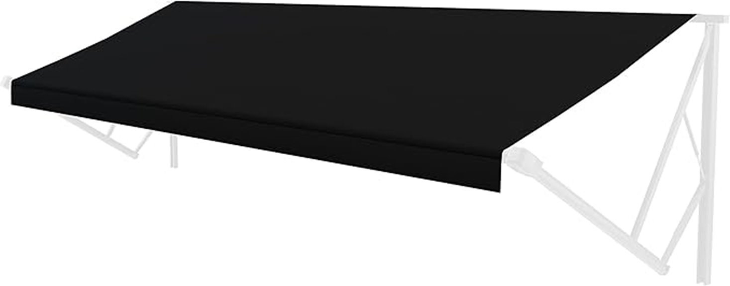 heavy duty black solera awning