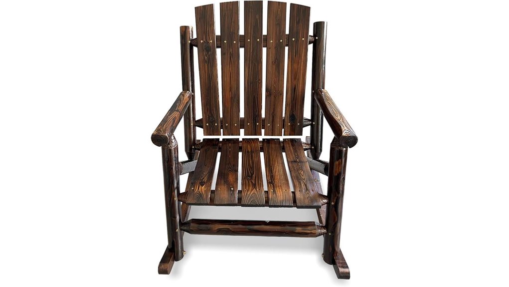 heavy duty rustic solid fir rocker
