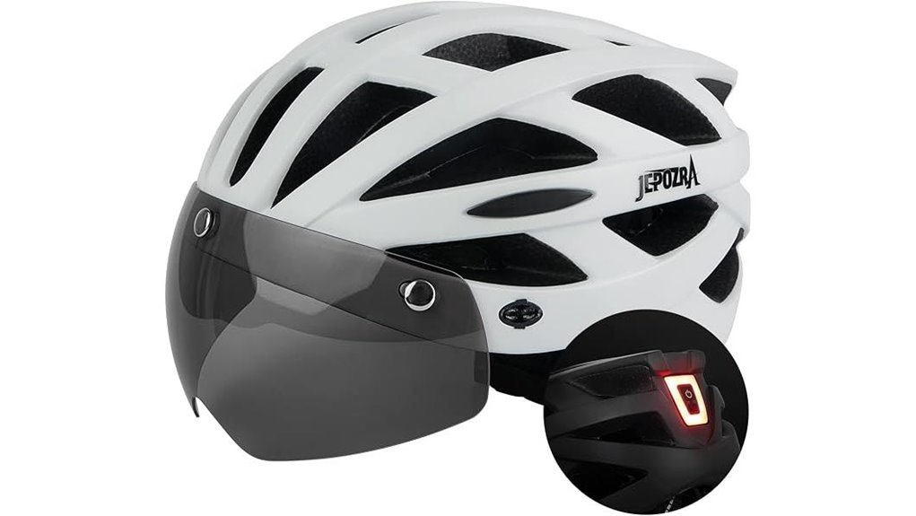 helmet visor goggles taillight