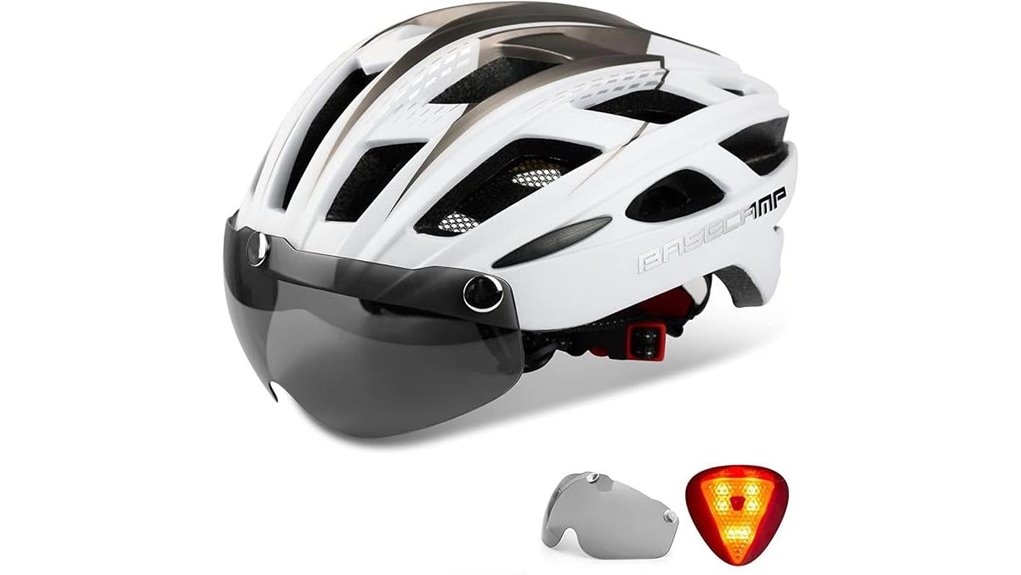 helmet with light goggles