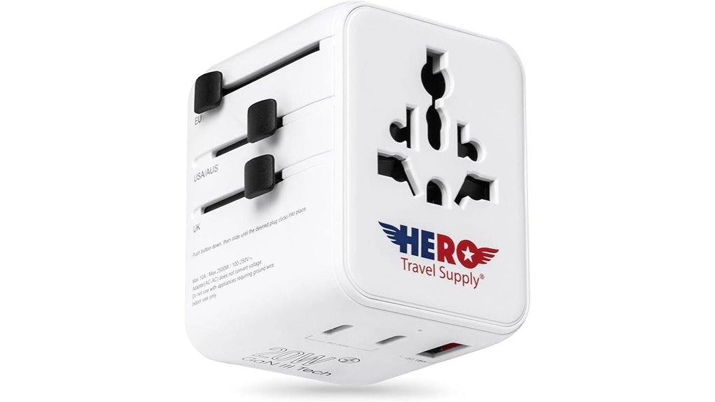 hero universal 2usb c 1usb a adapter