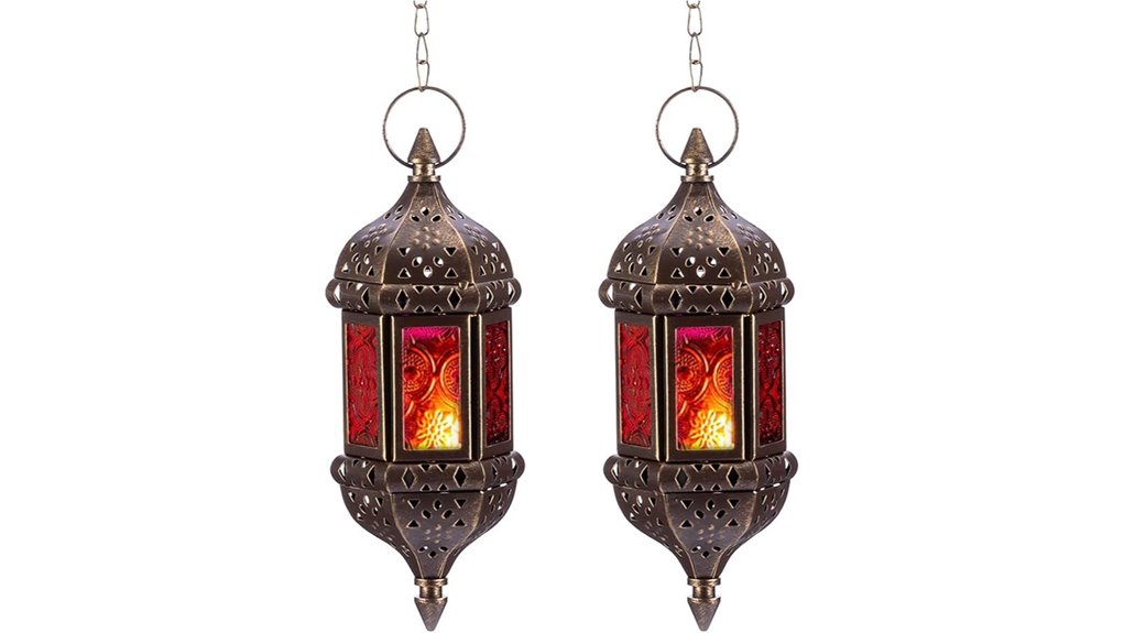 hexagon moroccan candle lanterns