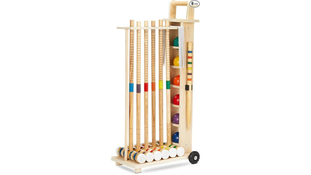 hiboom six player croquet set