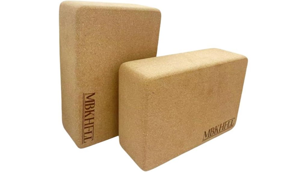 high density cork yoga blocks