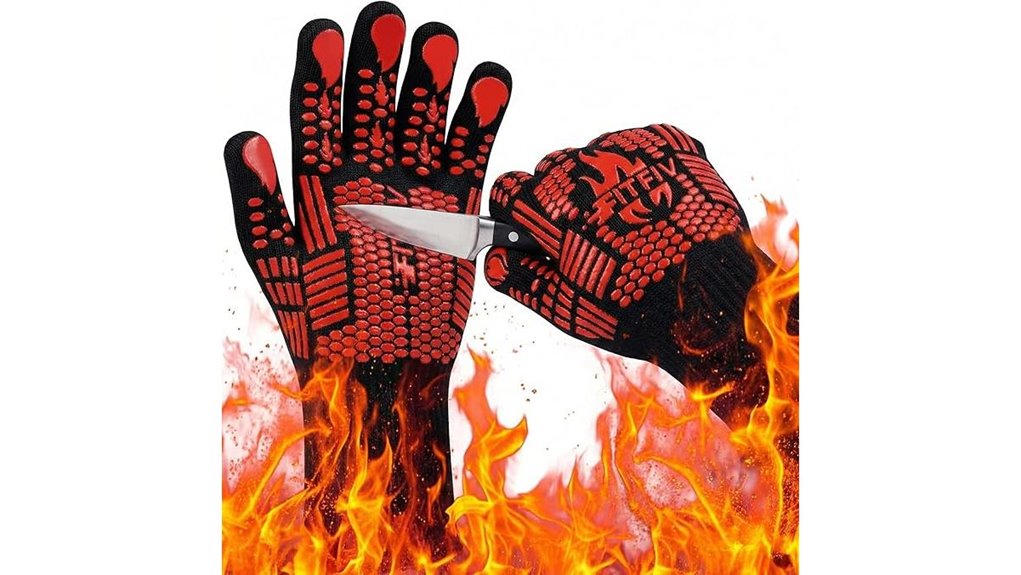 high heat silicone bbq gloves