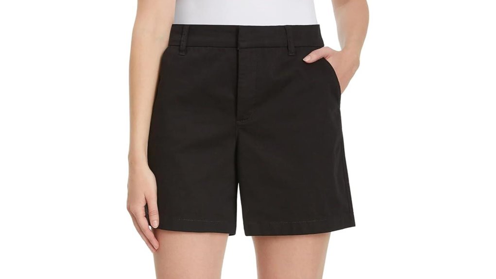 high rise cotton chino shorts