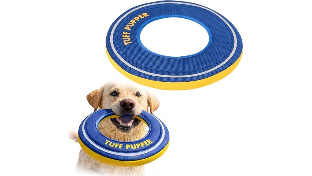 high visibility floating dog frisbee