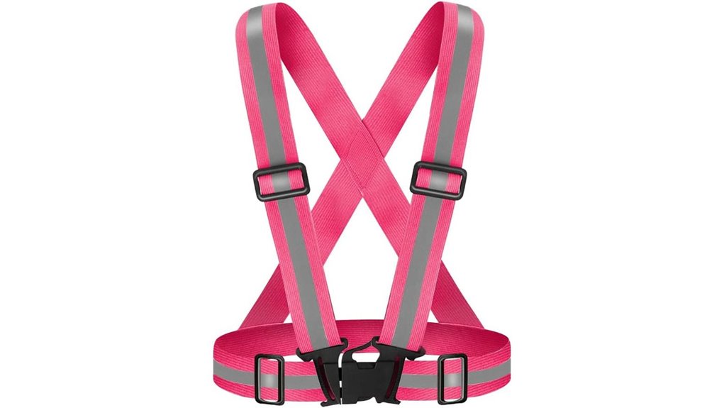 high visibility reflective adjustable vest