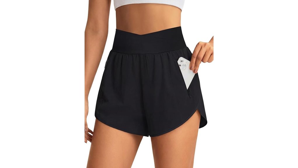 high waisted quick dry athletic shorts