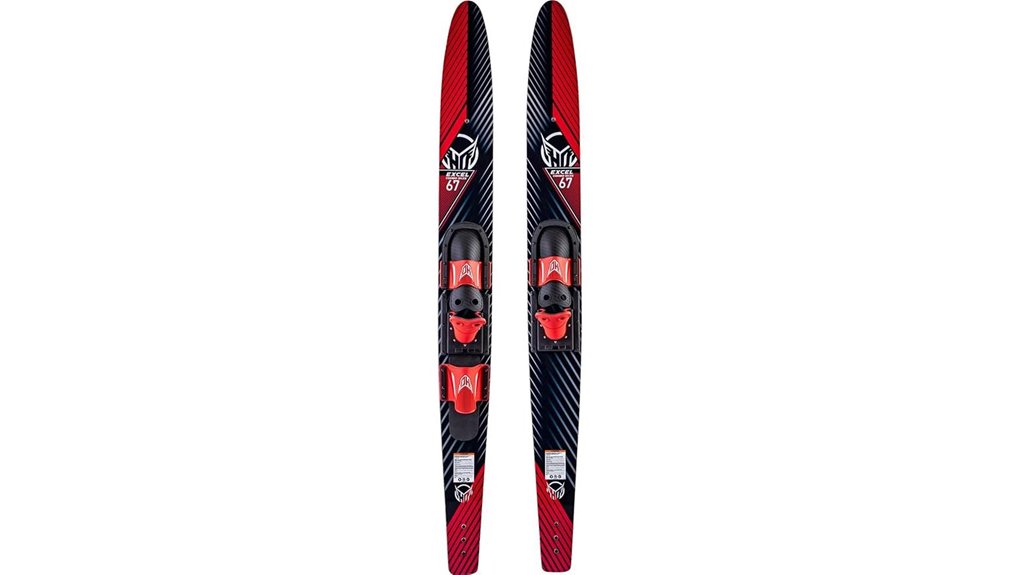 ho adjustable red black waterskis