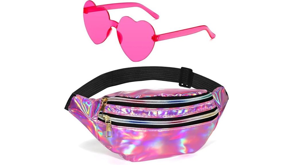 holographic pink fanny pack