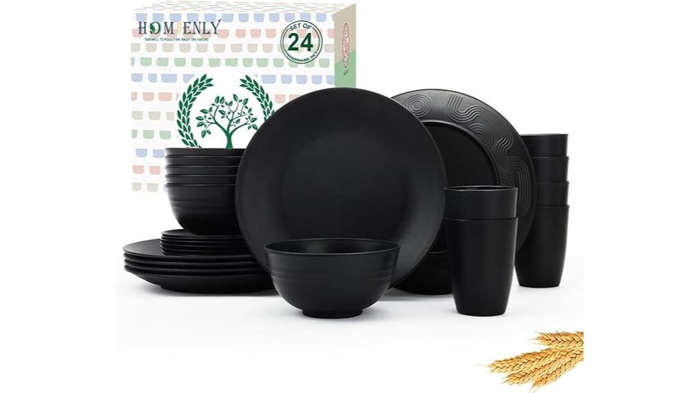 homienly 24 piece wheat straw