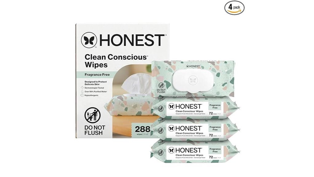 honest hypoallergenic 288 wipes