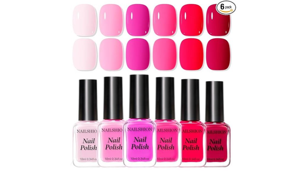 hot pink 6 color set