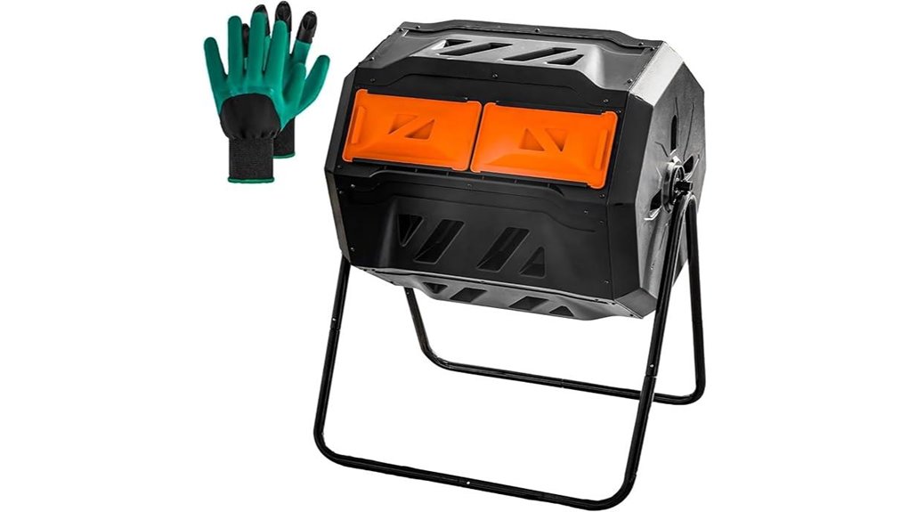 hourleey 43 gallon compost tumbler