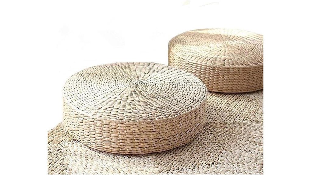 huawell round straw cushions