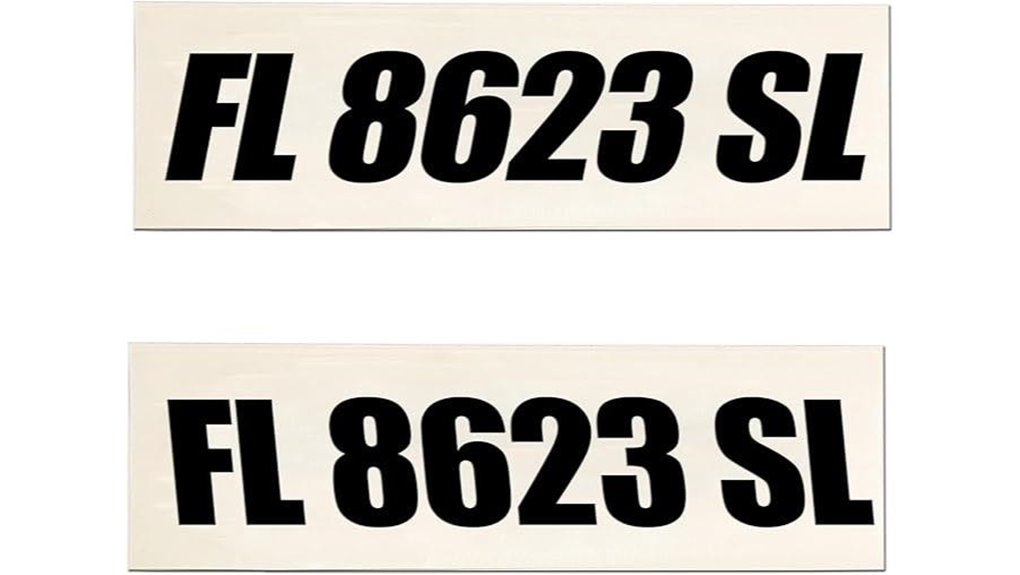 hull number vinyl decals