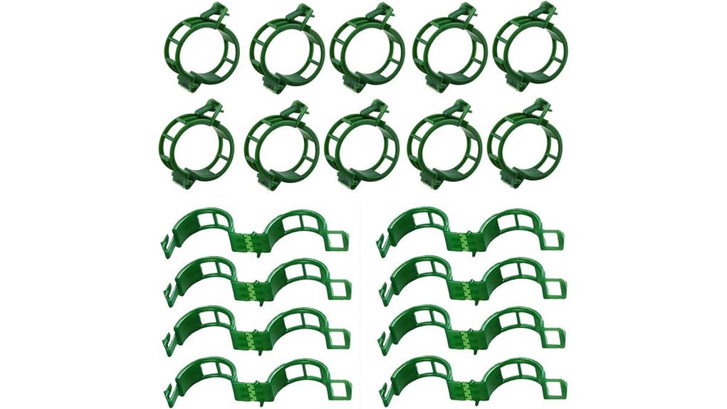 hundred green plant clips