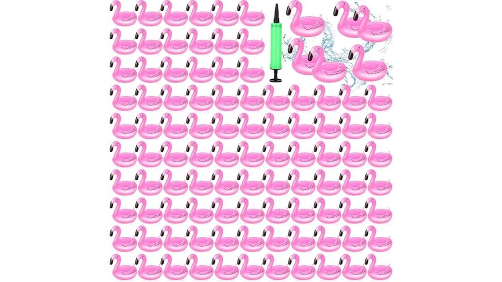 hundred pink flamingo floats